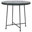 vidaXL Poly Rattan & Tempered Glass Medium Garden Dining Set in Black