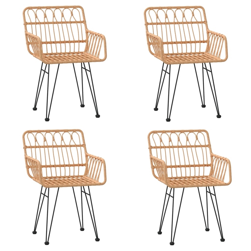 vidaXL 5 Piece Garden Dining Set in Black