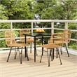 vidaXL 5 Piece Garden Dining Set in Black