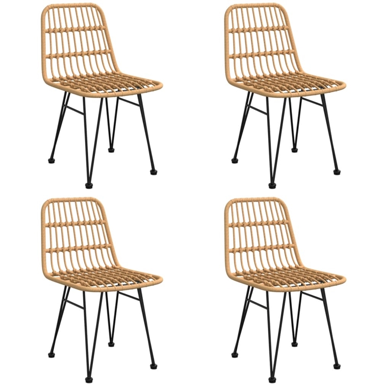 vidaXL 5 Piece Garden Dining Set in Black