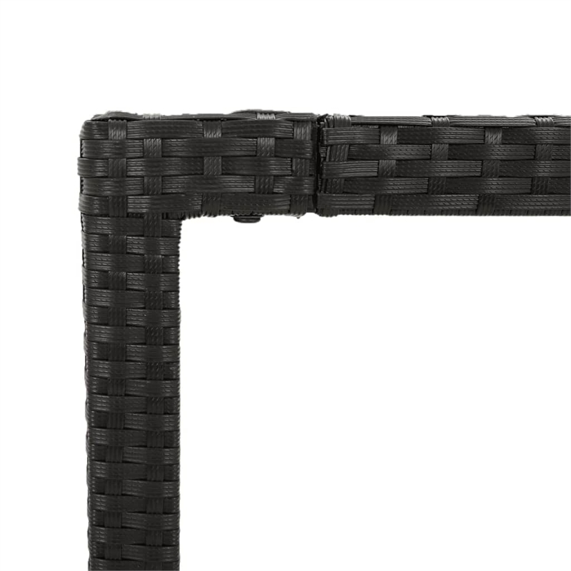 vidaXL Garden Dining Set in Black and Cream White