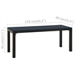 vidaXL Steel/Wood Plastic Composites Medium Garden Dining Set in Black
