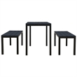 vidaXL Steel/Wood Plastic Composites Medium Garden Dining Set in Black