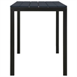 vidaXL Steel/Wood Plastic Composites Medium Garden Dining Set in Black