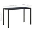 vidaXL Steel/Wood Plastic Composites Medium Garden Dining Set in Black