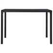 vidaXL Steel/Wood Plastic Composites Medium Garden Dining Set in Black
