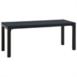 vidaXL Steel/Wood Plastic Composites Medium Garden Dining Set in Black