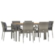 vidaXL 7 Piece Garden Dining Set in Gray