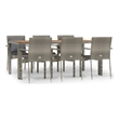 vidaXL Garden Dining Set in Gray/Dark Gray Cushions