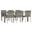 vidaXL Garden Dining Set in Gray/Dark Gray Cushions