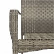 vidaXL PE Rattan 9 Piece Set Modular Garden Dining Set in Gray