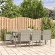 vidaXL PE Rattan Modular Garden Dining Set in Gray