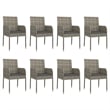 vidaXL PE Rattan Modular Garden Dining Set in Gray