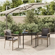 vidaXL Garden Dining Set in Black and Gray