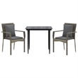 vidaXL Garden Dining Set in Black and Gray