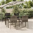 vidaXL Garden Dining Set in Black and Gray