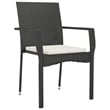 vidaXL Garden Dining Set in Black/Cream White