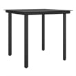 vidaXL PE Rattan 5 Piece Garden Dining Set in Brown
