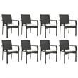 vidaXL Garden Dining Set in Black/Cream White