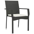 vidaXL Garden Dining Set in Black/Cream White