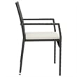 vidaXL Garden Dining Set in Black/Cream White