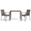 vidaXL PE Rattan Medium Modular Garden Dining Set in Gray