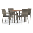 vidaXL PE Rattan Modular Garden Dining Set in Gray