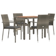 vidaXL PE Rattan Modular Garden Dining Set in Gray