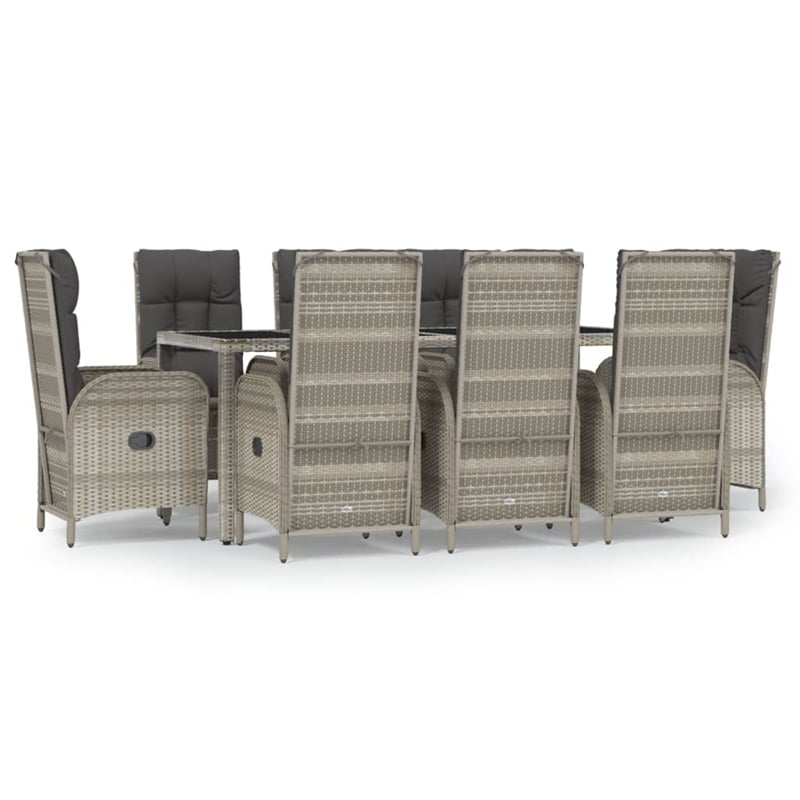 vidaXL Garden Dining Set in Gray