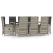 vidaXL Garden Dining Set in Gray