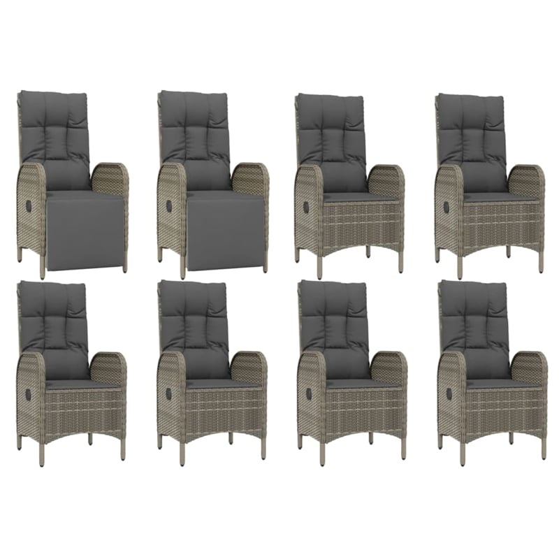 vidaXL Garden Dining Set in Gray