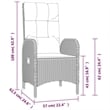 vidaXL Garden Dining Set in Gray