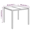 vidaXL PE Rattan/Powder-Coated Steel/Tempered Glass Garden Dining Set in Gray