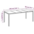 vidaXL PE Rattan/Powder-Coated Steel/Tempered Glass Garden Dining Set in Gray