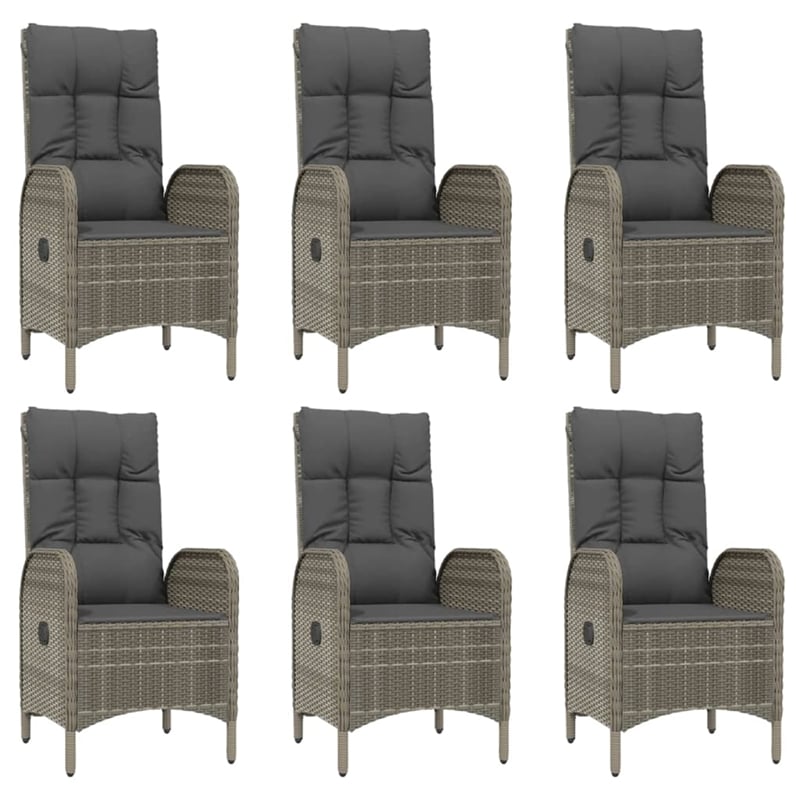 vidaXL 9 Piece Garden Patio Dining Set in Gray