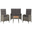 vidaXL 4 Piece Garden Dining Set in Gray