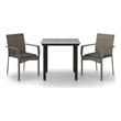 vidaXL Garden Dining Set in Black and Gray