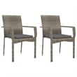 vidaXL Garden Dining Set in Black and Gray