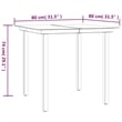 vidaXL Garden Dining Set in Black and Gray