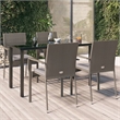 vidaXL Garden Dining Set in Black and Gray
