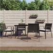 vidaXL Garden Dining Set in Brown/Black/Cream White
