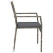 vidaXL 9 Piece Garden Patio Dining Set in Gray