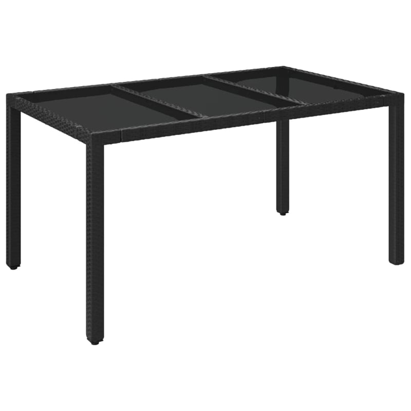 vidaXL Garden Dining Set in Black/Cream White