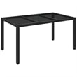 vidaXL Garden Dining Set in Black/Cream White