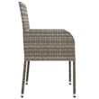 vidaXL PE Rattan 7 Piece Set Modular Garden Dining Set in Gray
