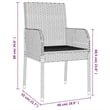 vidaXL PE Rattan/Powder-Coated Steel Garden Dining Set in Gray