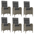 vidaXL 7 Piece Garden Dining Set in Gray