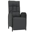 vidaXL Poly Rattan Five Piece Set Garden Dining Set in Black