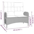vidaXL PE Rattan/Powder-Coated Steel/Tempered Glass Garden Dining Set in Gray