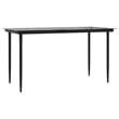 vidaXL Garden Dining Set in Black and Gray